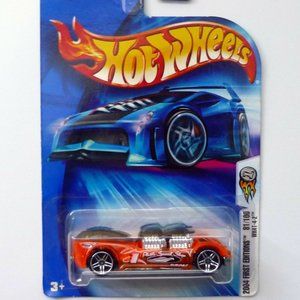 Hot Wheels What-4-2 #081 2004 First Editions 81/100 Orange Die-Cast Car 2003